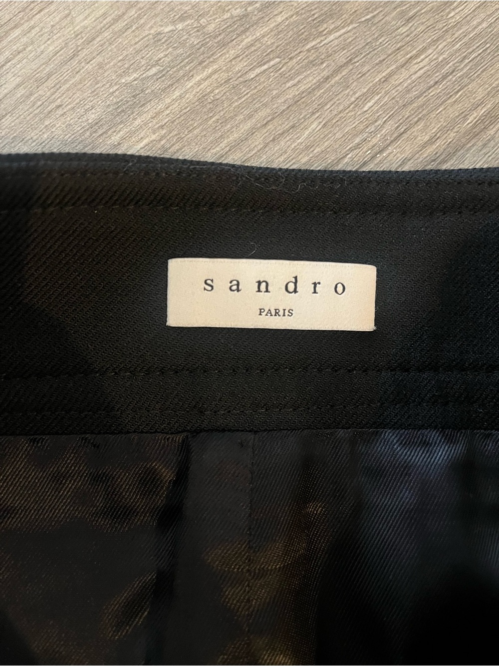 Sandro Paris Pearl-Trim Black Mini Skirt - Picture 5 of 6